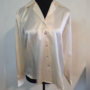 The Work NWT vintage stretchable silk blouse Sz M